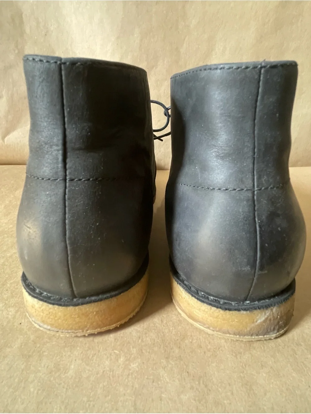 UGG Men's Black Leather Chukka Boot with Crepe Sole